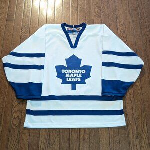 Vintage Toronto Maple Leafs Away Screen Print CCM Jersey Made in Canada - Size M